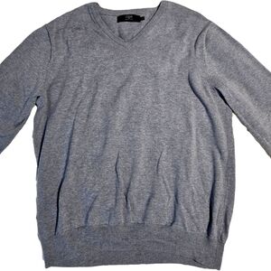 J Crew L Gray/Blue 100% Cotton Sweater